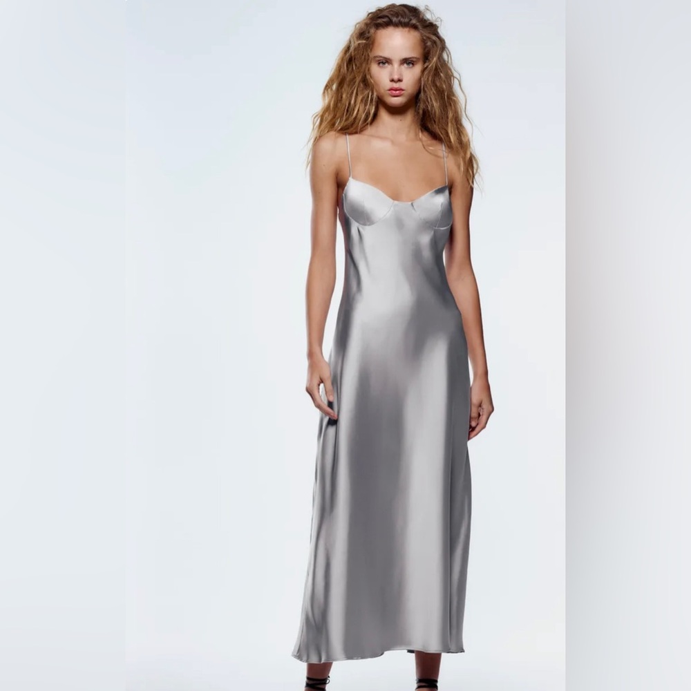 Zara Satin Effect Dress